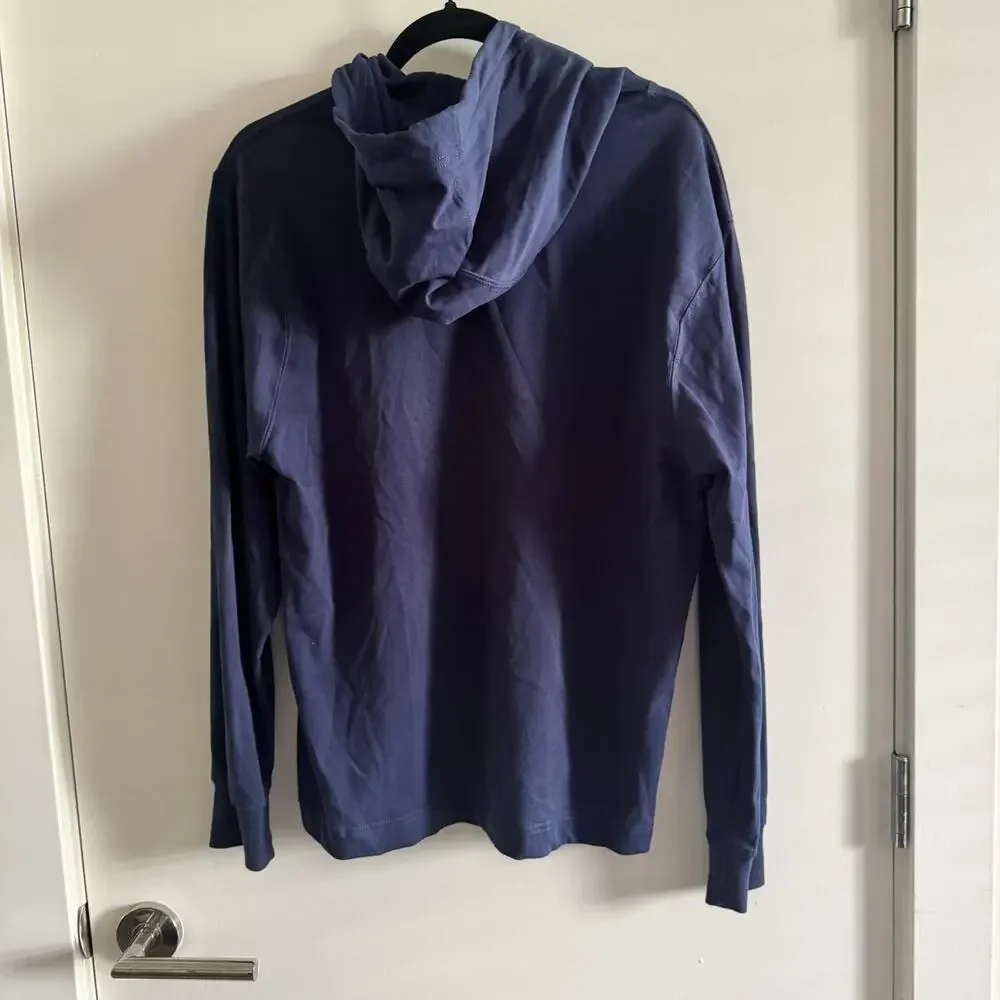 Nike Hoodie Sweater Blue Crew Neck Cotton Pullover Long Sleeve Sz S Women's